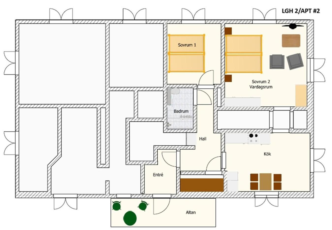 Central Laegenhet I 1700-Talshus Västervik Exterior foto